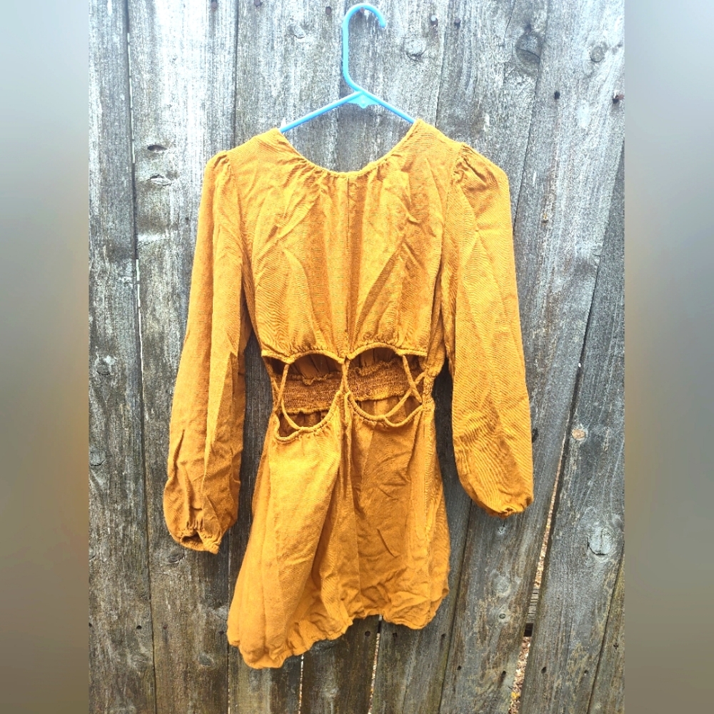 Women's sz lrg yellow dress